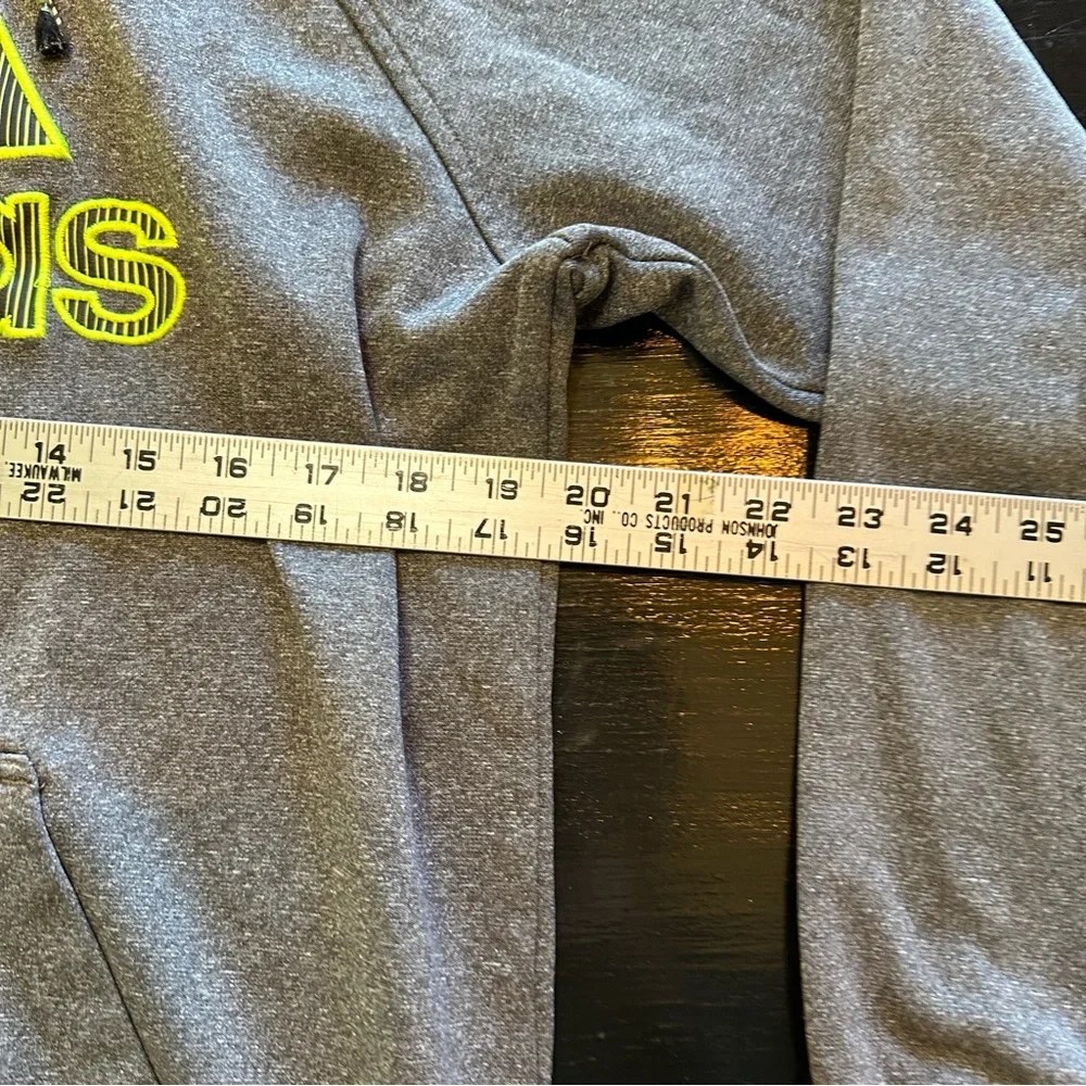 Adidas Medium High Visibility Neon Sweatshirt Work Gray Hoodie